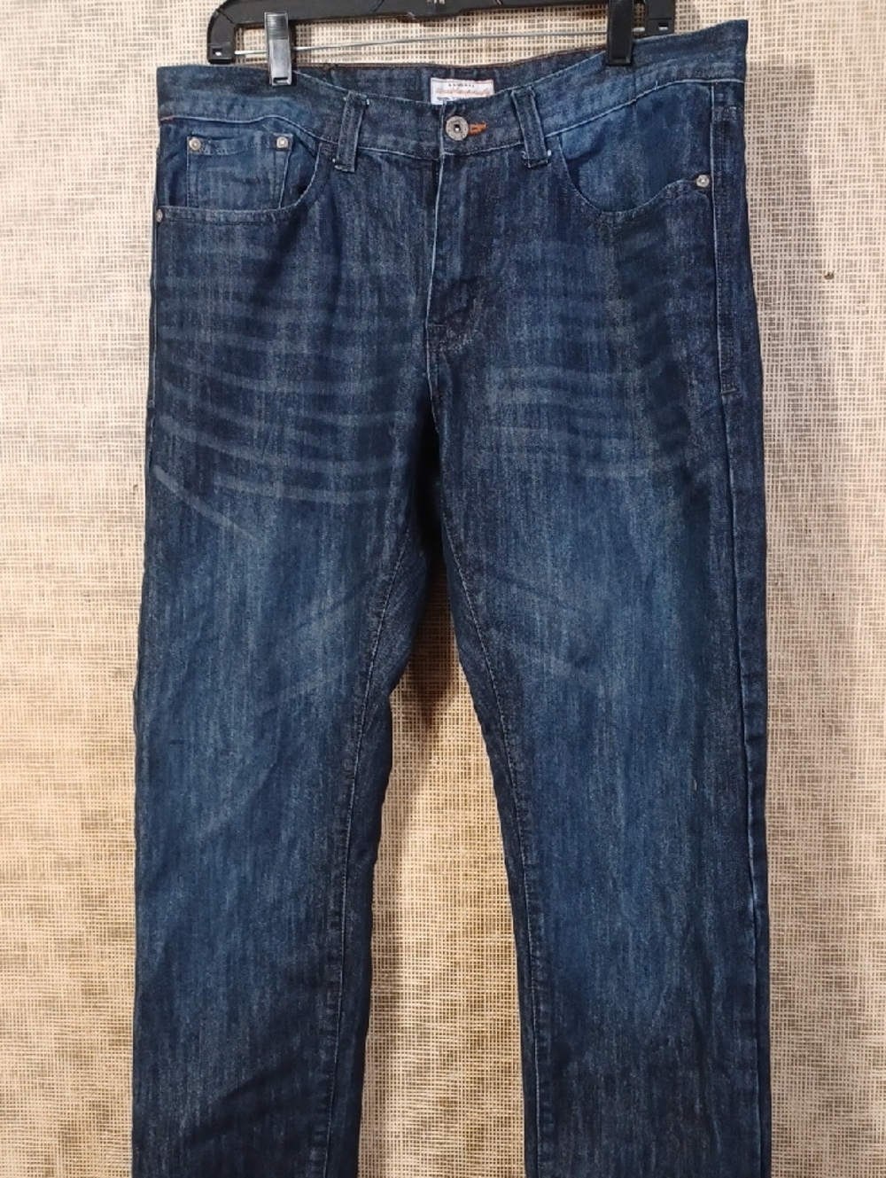 Weatherproof Men's Slim Straight Jeans in Dark Blue Denim